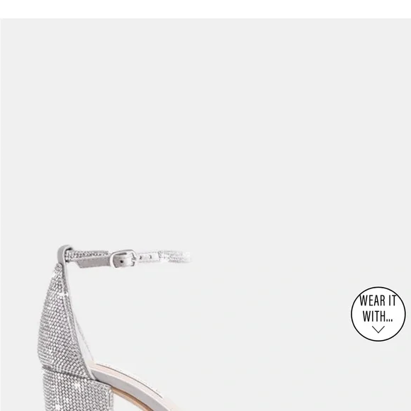 Steve Madden Silver Rhinestone Heels - Picture 3 of 4